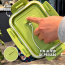 Kit 10 Potes Herméticos Antibacteriano de Vidro Temperado com Tampa de Alta Vedação