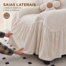 [LEVE 2 PAGUE 1] Capa de Sofá Vittoria em Algodão com Saias Laterais + 2 Almofadas Inclusas